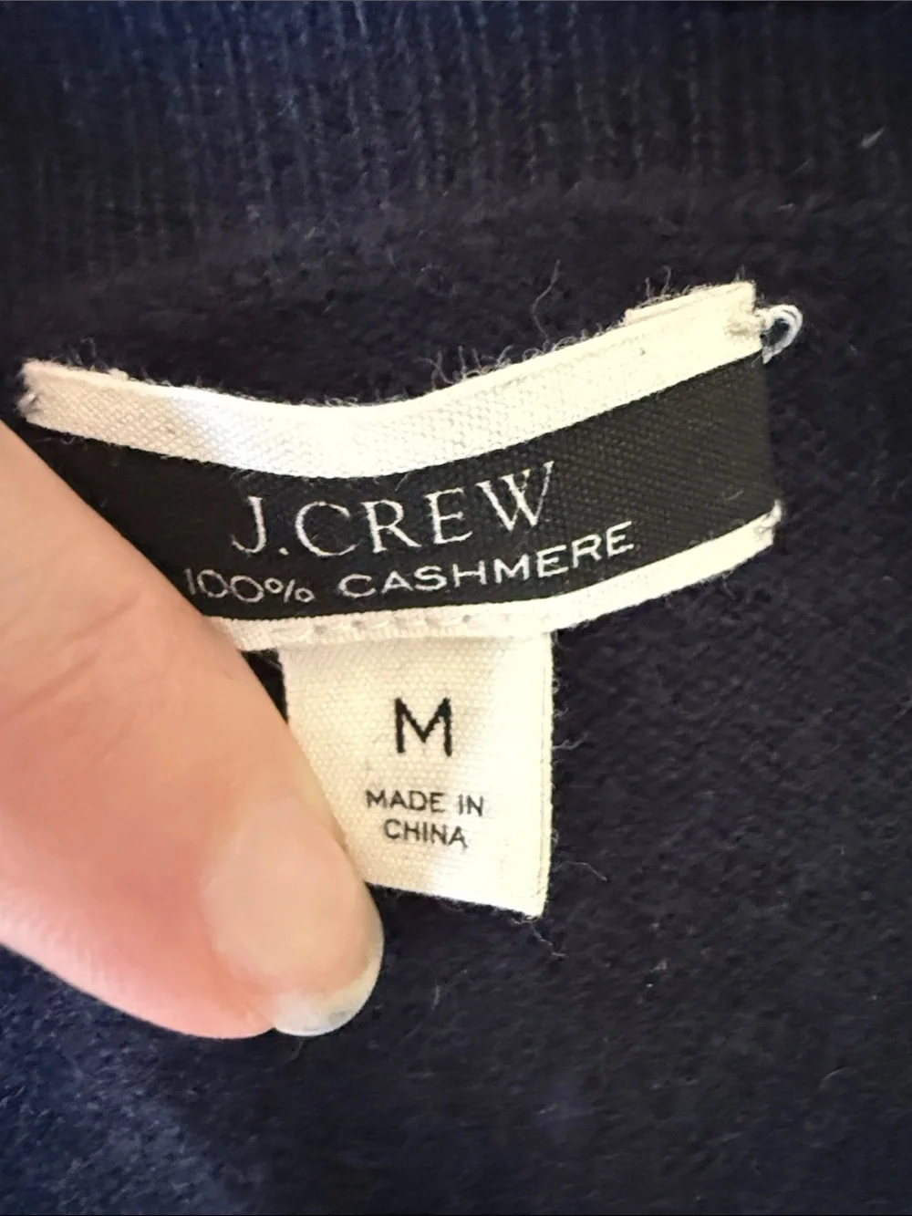 J. Crew Cashmere Crewneck Striped Sweater in Navy and Pink